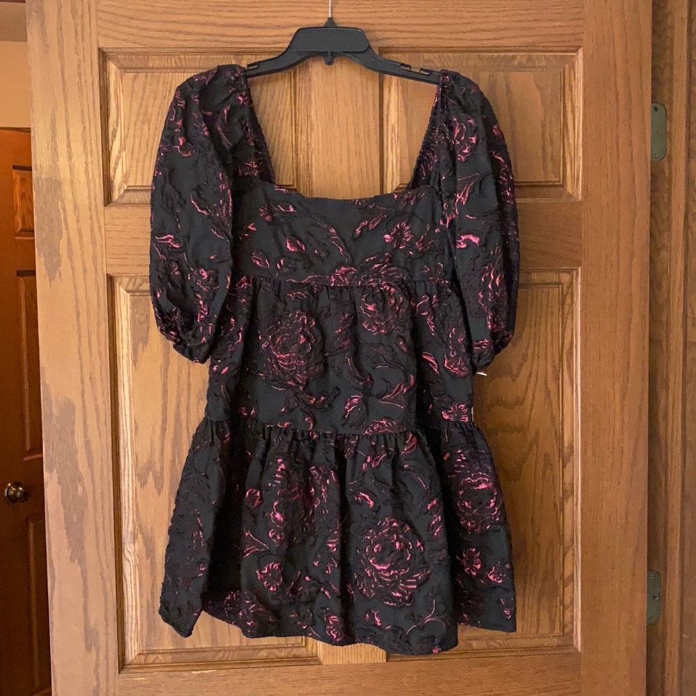 Amanda Uprichard maisie dress rosewood brocade.  XS.  NWT